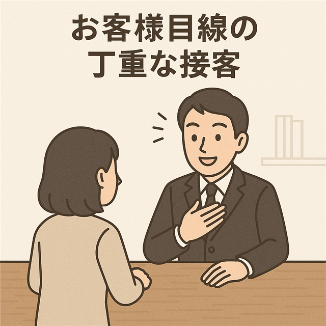 親切丁寧な接客